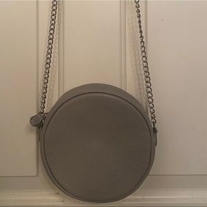 Grey Round Cross Body Purse